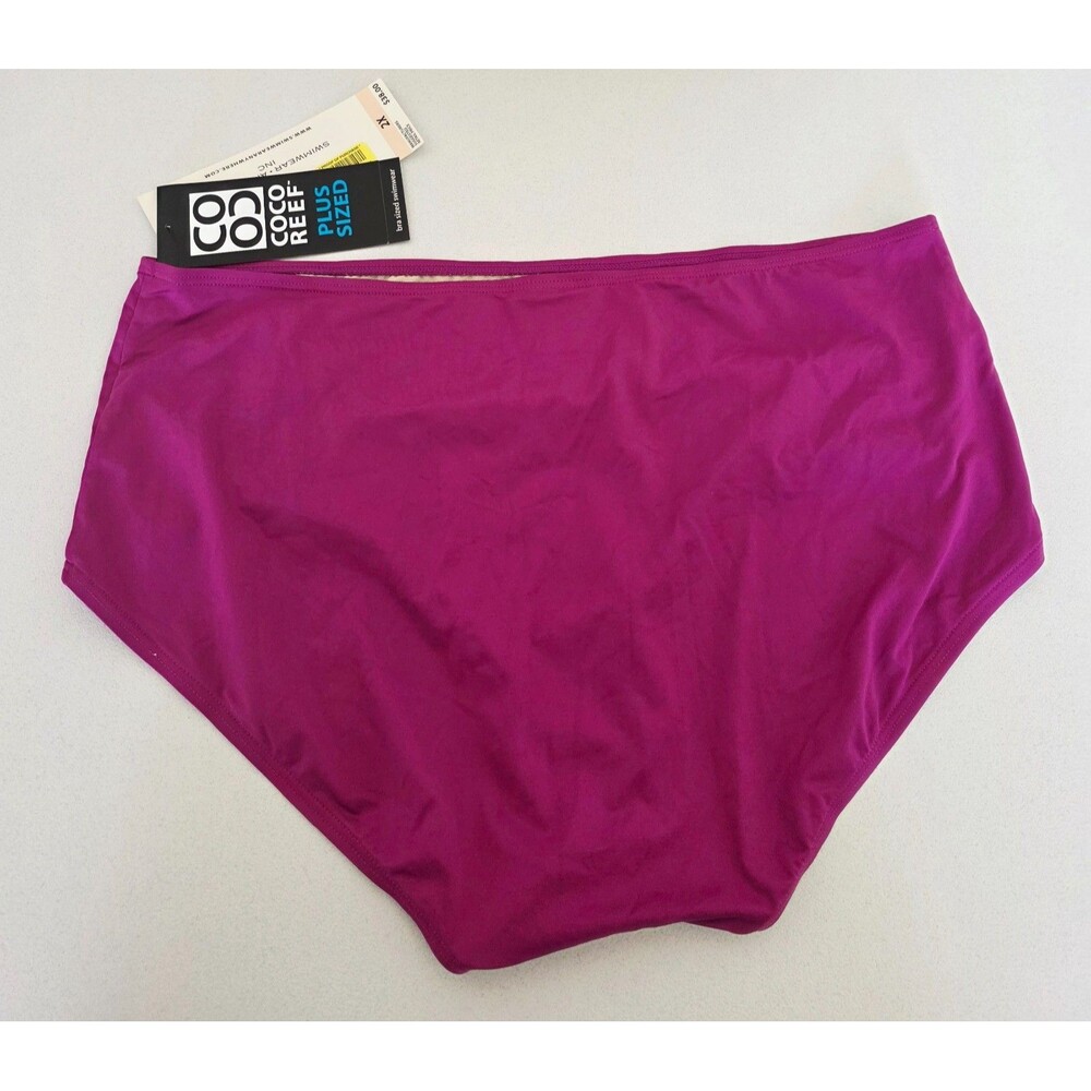 COCO REEF PLUS SIZED Dark Magenta 2-Piece Bathing Suit Sz 22/44C/2X NEW W/ TAGS - Picture 16 of 16